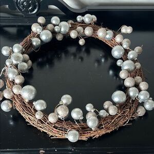 Pottery Barn 20 inch Silver Ball Wreath